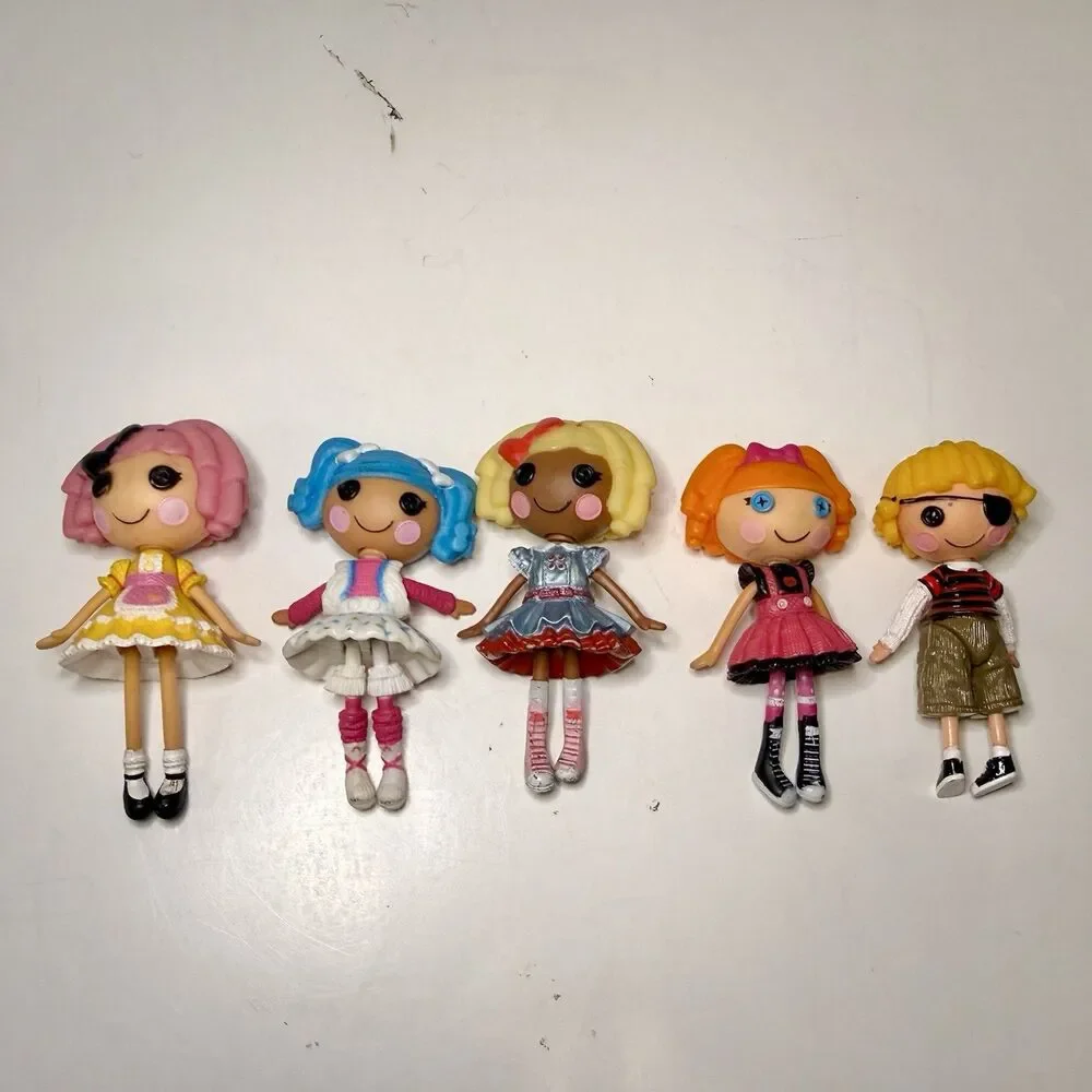 Lalaloopsy Mini Dolls Lot of 5 Crumbs Mittens Dot Bea Patch Treasurechest MGA